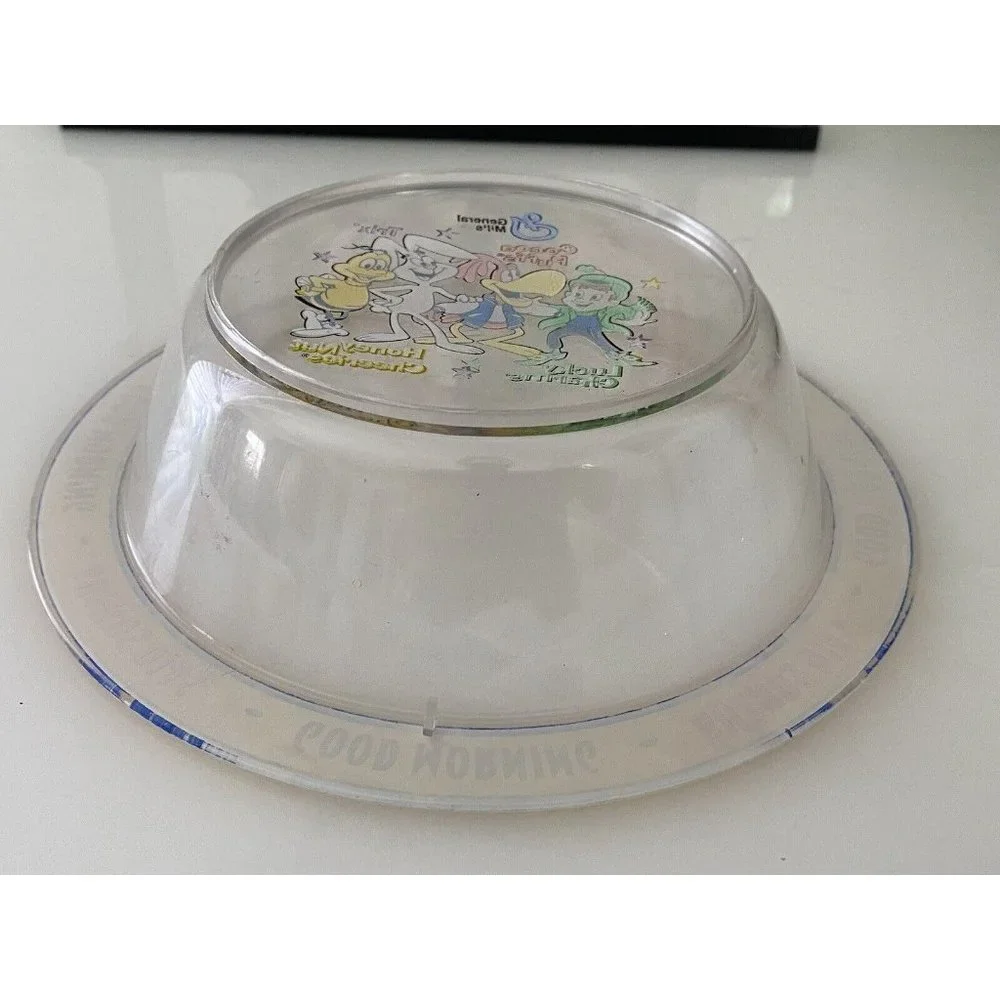 General Mills Cereal Squad Clear Cereal Bowl Good Morning Vintage Rare Good Cond